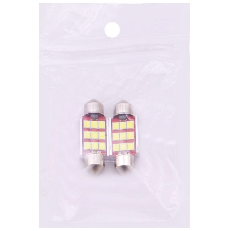 2 PCS 36mm 3.0W 180LM White Light 9 LED SMD 2835 CANBUS License Plate Reading Lights Car Light Bulb