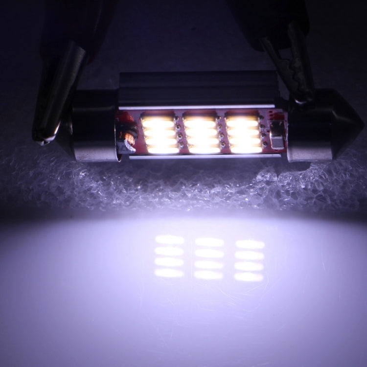 2 PCS 39mm 3.5W 180LM White Light 12 LED SMD 4014 CANBUS License Plate Reading Lights Car Light Bulb