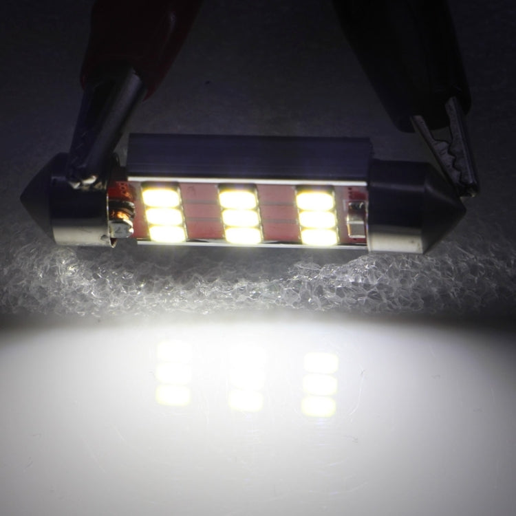 2 PCS 41mm 3W 180LM White Light 9 LED SMD 2835 CANBUS License Plate Reading Lights Car Light Bulb