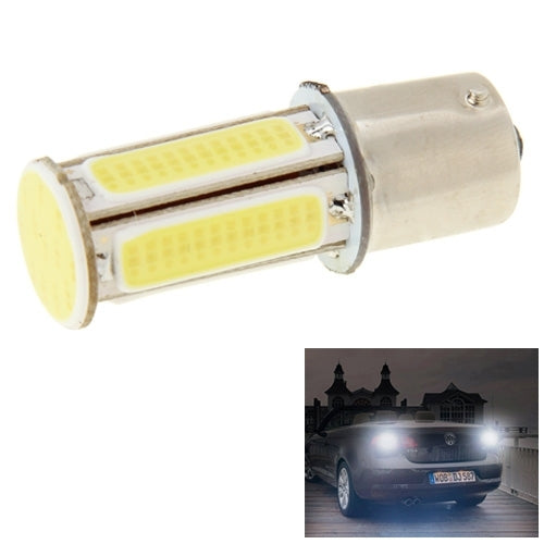 2 PCS 1156 6W White 6 LED COB Brake Light for Vehicles, DC 12V