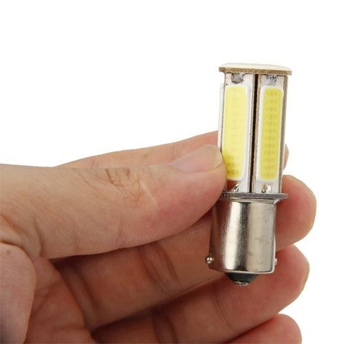 2 PCS 1156 6W White 6 LED COB Brake Light for Vehicles, DC 12V