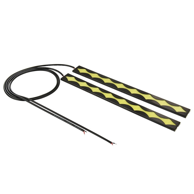 2 PCS DC 12V COB DRL LED White Light Car Daytime Running Lights, Length: 20.5cm