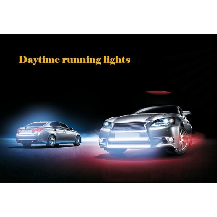 2 PCS DC 12V 220mAh COB DRL LED Bar Type ICE Blue Light Car Daytime Running Lights, Length: 20.5cm