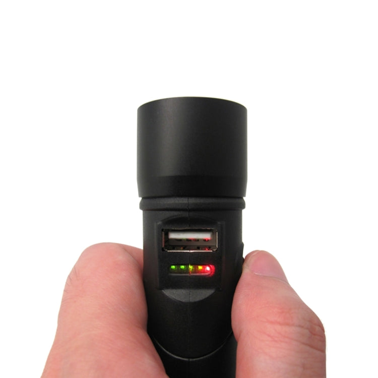 3 in 1 Portable Mutifuctional 180 Degrees Rotating L-Shaped Car Charger Adapter Bright Light Quick-flashing LED Flashlight 1400mAh Power Bank With Strong Magnetic Base & Battery Indicator Light & Appropriative Dual USB Cable