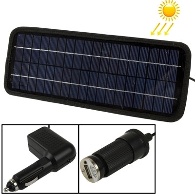 12V 4.5W Poly Silicon Solar Panel Car Battery Charger for Cars / Trucks / Boat / Motorcycle , Support USB 2.0 Plug, Size: 32 x 12 x 0.6cm (TX1245)
