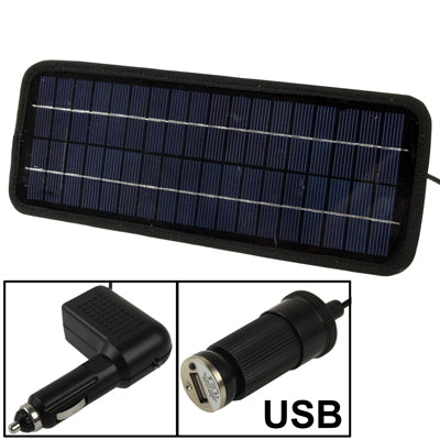 12V 4.5W Poly Silicon Solar Panel Car Battery Charger for Cars / Trucks / Boat / Motorcycle , Support USB 2.0 Plug, Size: 32 x 12 x 0.6cm (TX1245)