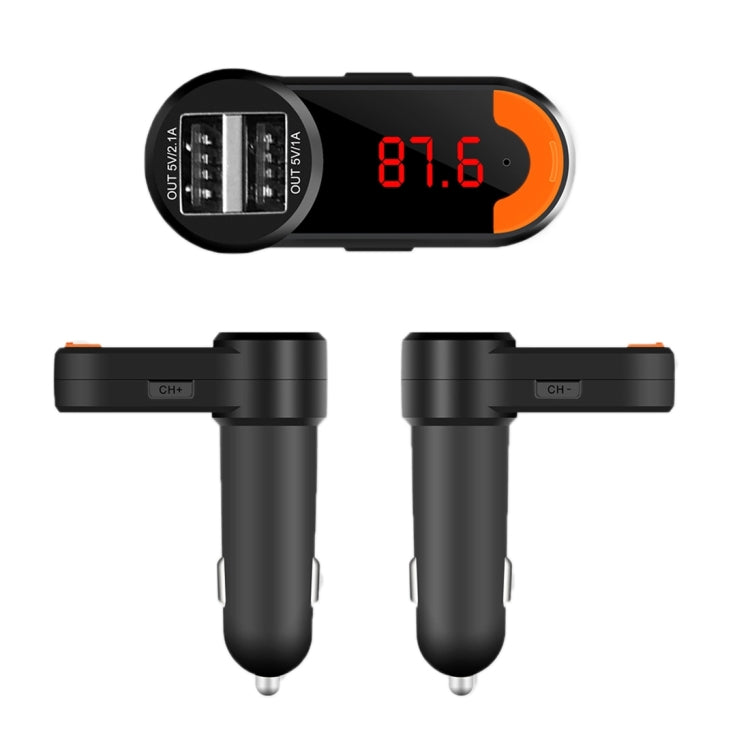 BC10B 5V 1A+2.1A Dual USB Car Charger for iPhone & iPod & iPad & Tablets & Samsung & Sony & LG & Nokia, Support Music Play & Hands-free & FM