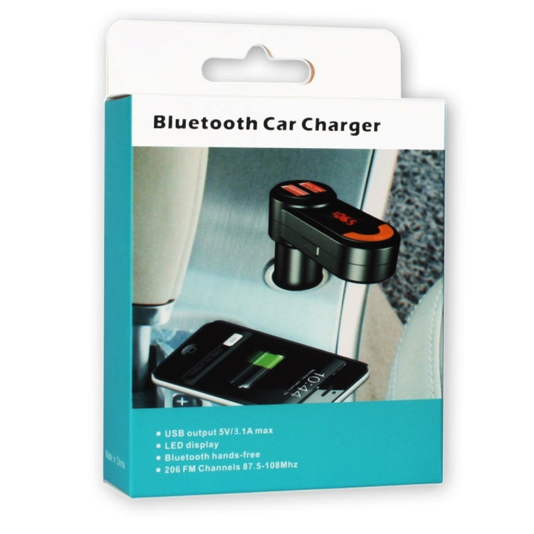 BC10B 5V 1A+2.1A Dual USB Car Charger for iPhone & iPod & iPad & Tablets & Samsung & Sony & LG & Nokia, Support Music Play & Hands-free & FM
