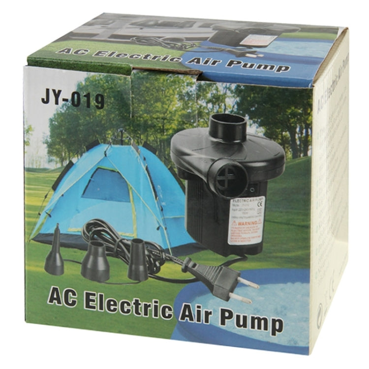 JY-019 50Hz 150W AC Electric Air Pump with 3 x Nozzles, AC 220V, (EU Plug)(Black)