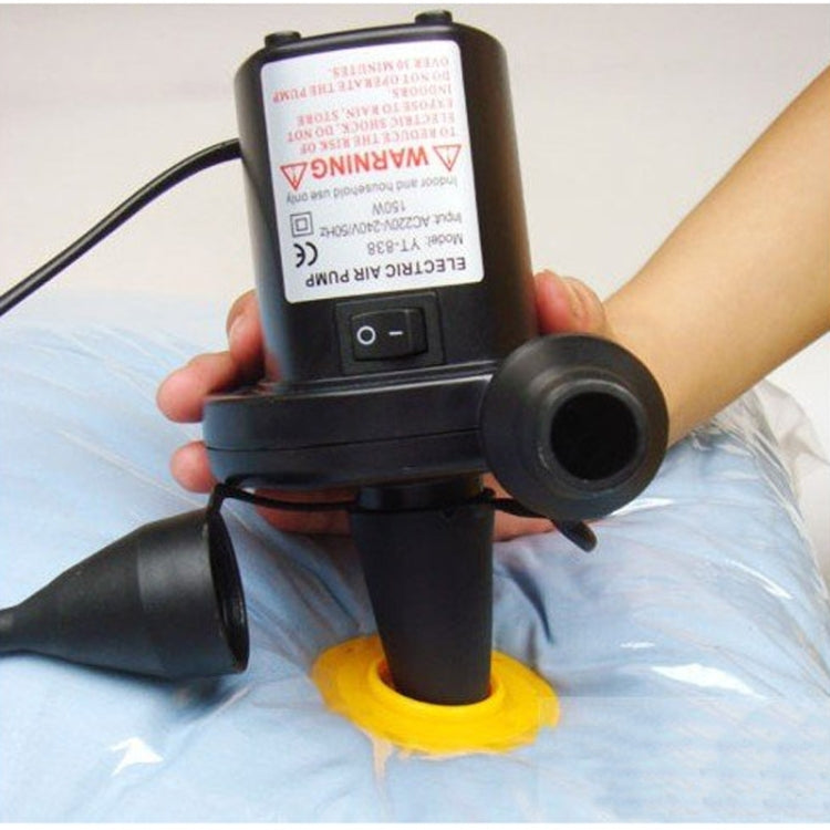 JY-019 50Hz 150W AC Electric Air Pump with 3 x Nozzles, AC 220V, (EU Plug)(Black)