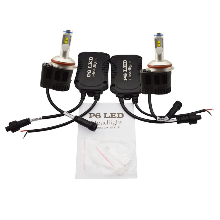 2 PCS ZY-9004/9007JGDP6-55W High Power Led MZ 5200LM 6000K White Light Car LED Head Lamp with Driver, DC 11-30V