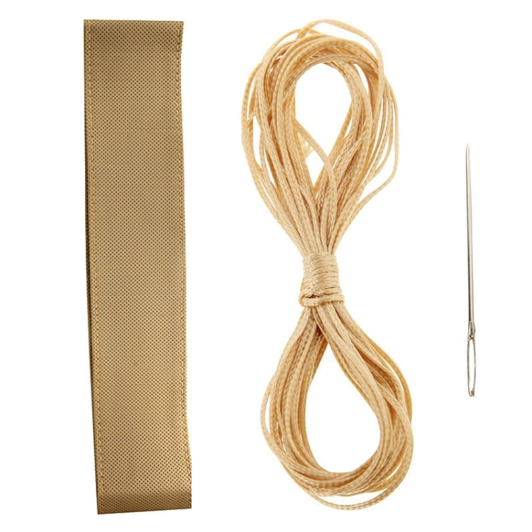 Leather Steering Wheel Cover With Needle and Thread, Size: 54x10.5cm