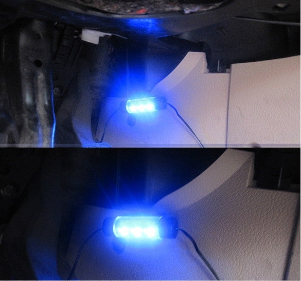 TY-780 4 x 3 LED Bulbs 12V Blue Light Decoration Foot Light