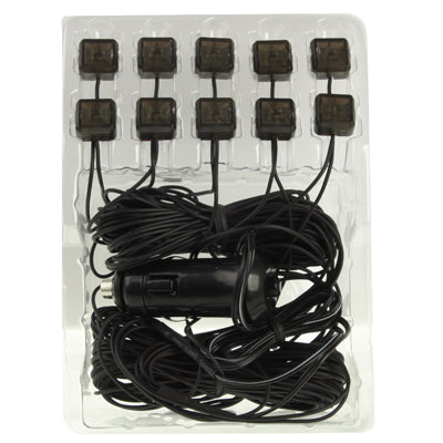 Car Blue 10 LED Decorative Light, DC 12V, Cable Length: 2.5m(Blue Light)