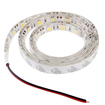 Warm White 60 LED 5050 SMD Waterproof Flexible Car Strip Light, DC 12V, Length: 1m