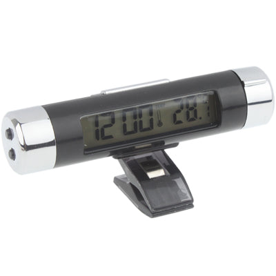 1.7 inch LCD Digital Thermometer for Car, Size:8.3x1.9x1.9cm(Black)
