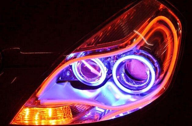 2 PCS 12V Car Daytime Running Lights Soft Article Lamp, Red Light, Length: 60cm