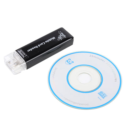 All in 1 USB Flash Disk Style Card Reader Support SD / MMC / RS-MMC / Mini SD / T-Flash / MS / MS PRO / MS DUO / M2 / 3G SIM / Card Reader(Black)