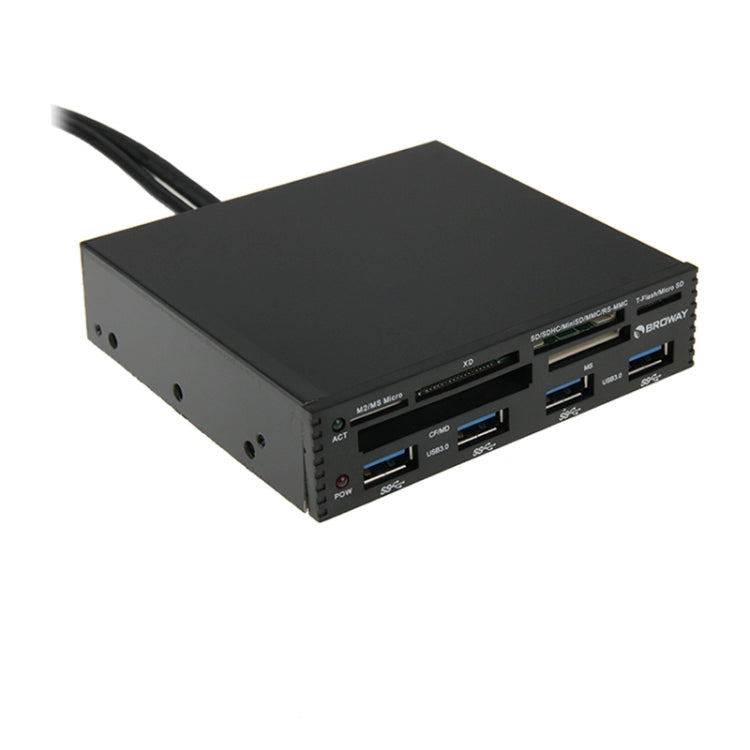 3.5 inch PCI-E to USB 3.0 Metal Internal Combo (4 Ports USB 3.0 HUB + All in 1 Card Reader), Support SD / TF / XD / MS / M2 / CF Card