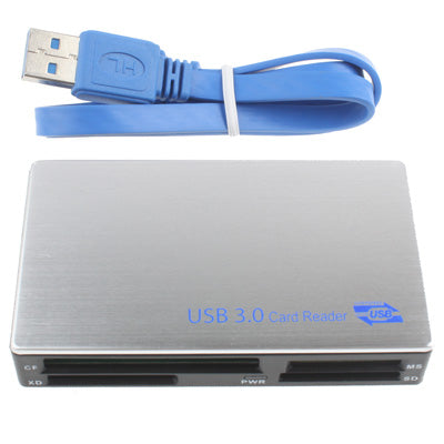 USB 3.0 Super Speed 5Gbps Card Reader, Support CF / SD / TF / M2 / XD / MS Card (Aluminum Alloy Shell)
