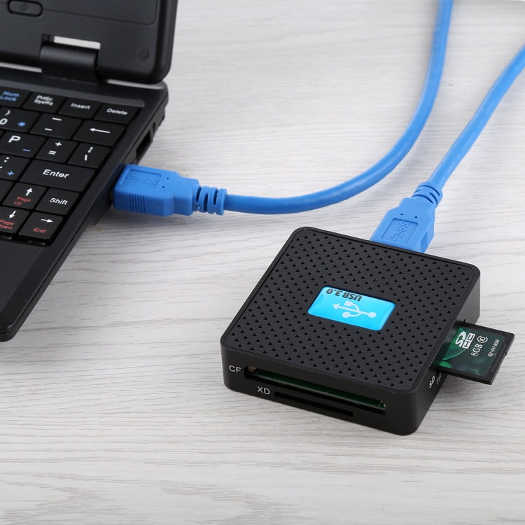 USB 3.0 All-in-1 Card Reader, Super Speed 5Gbps, Support CF / SD / TF / M2 / XD Card