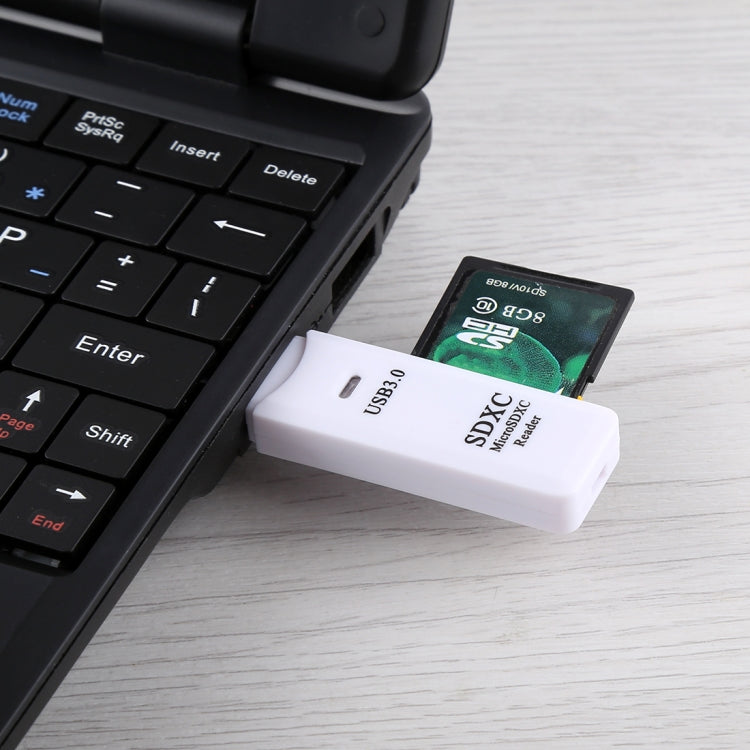 2 in 1 USB 3.0 Card Reader, Super Speed 5Gbps, Support SD Card / TF Card