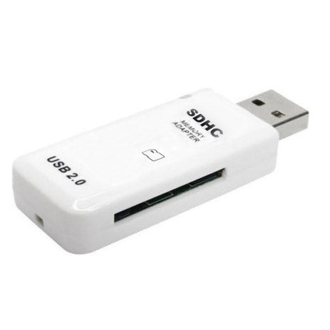 USB 2.0 SDHC High Speed Card Reader(White)
