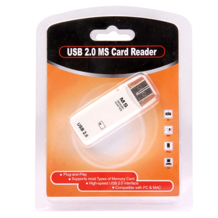 USB 2.0 Card Reader for Memory Stick Pro Duo(White)
