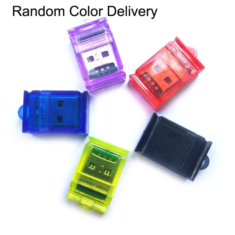 20 PCS Mini High Speed USB 2.0 T-Flash / Micro SD Card Reader, Random Color Delivery