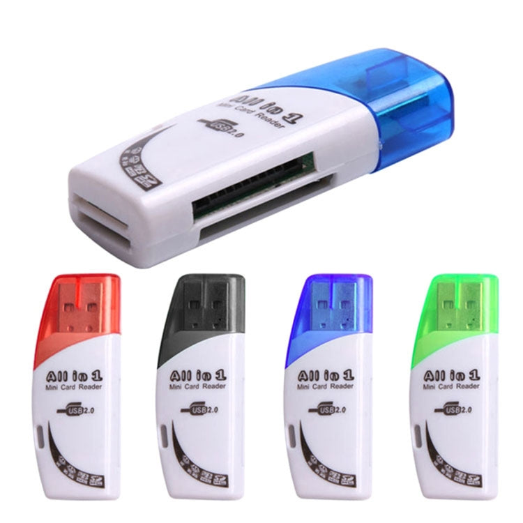 4 in 1 Multi-Functional SD TF MS M2 USB Card Reader, Random Color Delivery