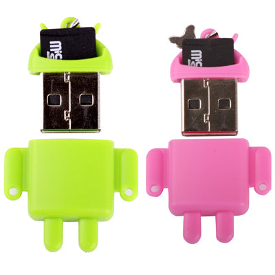 2 PCS Android Robot Mini Micro SD Card Reader