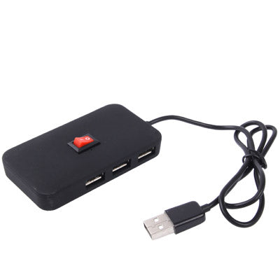 High Speed 3-Port USB 2.0 HUB + SD / Micro SD / MS Card Reader with Switch (Black)