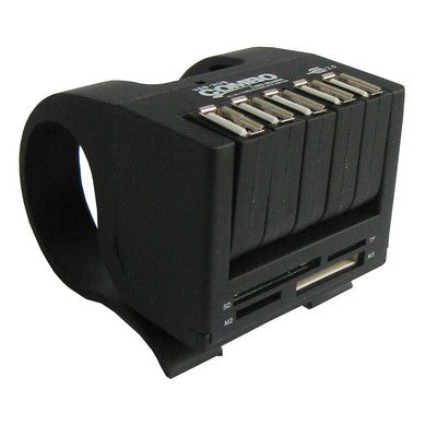 Ultra combo 5 Port USB 2.0 Clip-On Hub with Card Reader: SD/MMC,MS,TFï¼ŒM2(Black)
