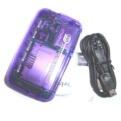 All In 1 Card Reader, Support SD/MMC, MS, XD, CF, SM Card