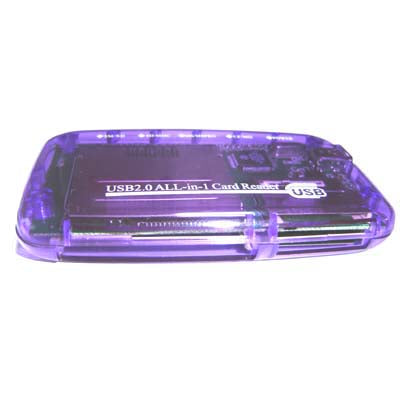 All In 1 Card Reader, Support SD/MMC, MS, XD, CF, SM Card