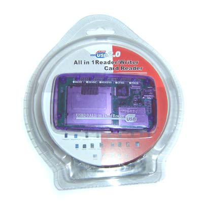 All In 1 Card Reader, Support SD/MMC, MS, XD, CF, SM Card