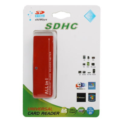 Multislot Card Reader Writer, Support SD/MMC, MS, TF, M2 (Color Random Delivery)