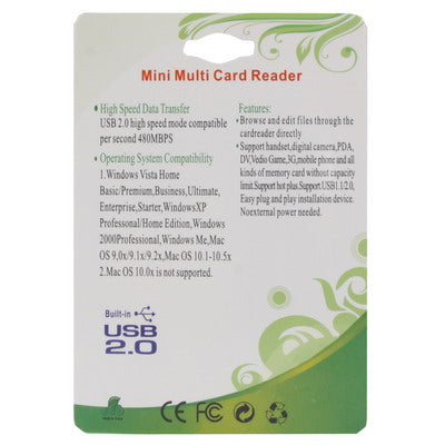 Multislot Card Reader Writer, Support SD/MMC, MS, TF, M2 (Color Random Delivery)