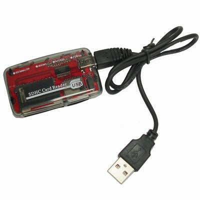 SDHC Mini All in 1(SD TF MS M2) Card Reader, Random Color Delivery