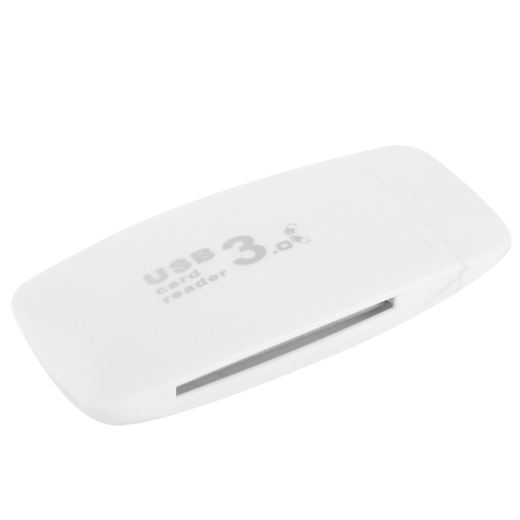 Super Speed USB 3.0 Card Reader & Writer, Support SD Card / TF Card / Ms Card / CF Card(White)