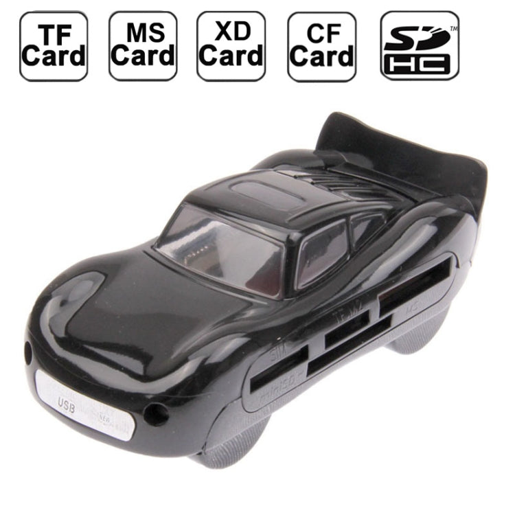 USB 2.0 All in 1 Card Reader, Support TF / MS / Mini SD / CF / XD / SIM Card(Black)