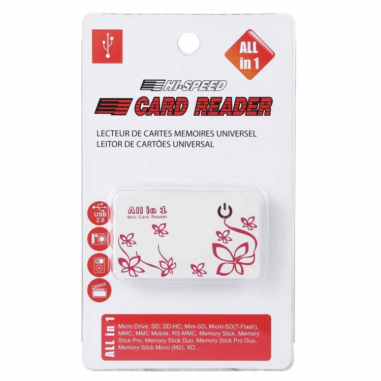 All in 1 (SD, XD, TF, M2, MS, CF) Mini Memory Card Reader