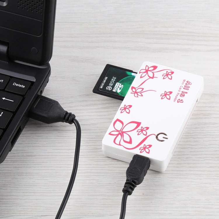 All in 1 (SD, XD, TF, M2, MS, CF) Mini Memory Card Reader