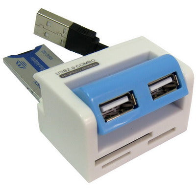 Hi-speed Card Reader & 2 Ports HUB, Support Card:SD/MMC,MS,TFï¼ŒM2