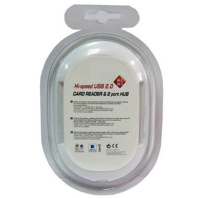 Hi-speed Card Reader & 2 Ports HUB, Support Card:SD/MMC,MS,TFï¼ŒM2