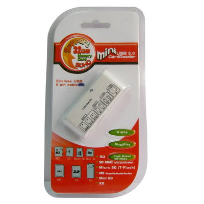 Mini USB 2.O ALL in 1 (SD/MMCï¼ŒMSï¼ŒTFï¼ŒXD) Card Reader