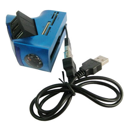 All in 1 (SD/MMC,MS,TFï¼ŒM2) Card Reader with 3 Port USB Hub and thermometers