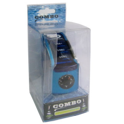 All in 1 (SD/MMC,MS,TFï¼ŒM2) Card Reader with 3 Port USB Hub and thermometers