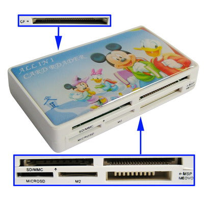480Mbps Universal All in 1 (SD/MMCï¼ŒMSï¼ŒTFï¼ŒM2ï¼ŒXDï¼ŒCF) Card Reader
