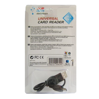 480Mbps Universal All in 1 (SD/MMCï¼ŒMSï¼ŒTFï¼ŒM2ï¼ŒXDï¼ŒCF) Card Reader